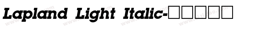 Lapland Light Italic字体转换
